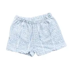 RED CARROT - Short nina french terry celeste y blanco