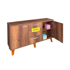 TEMEL - Aparador ROSE decorativo para sala Caramelo con Patas Vintage