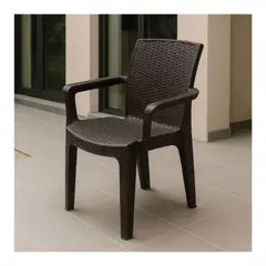 GENERICO - Silla Terra Rattan con Brazos – Diseño Rústico y Moderno 3052025