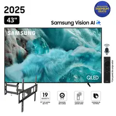 SAMSUNG - Televisor QLED 43 Visión AI Smart TV QN43Q7FAAGXPE + Rack Giratorio