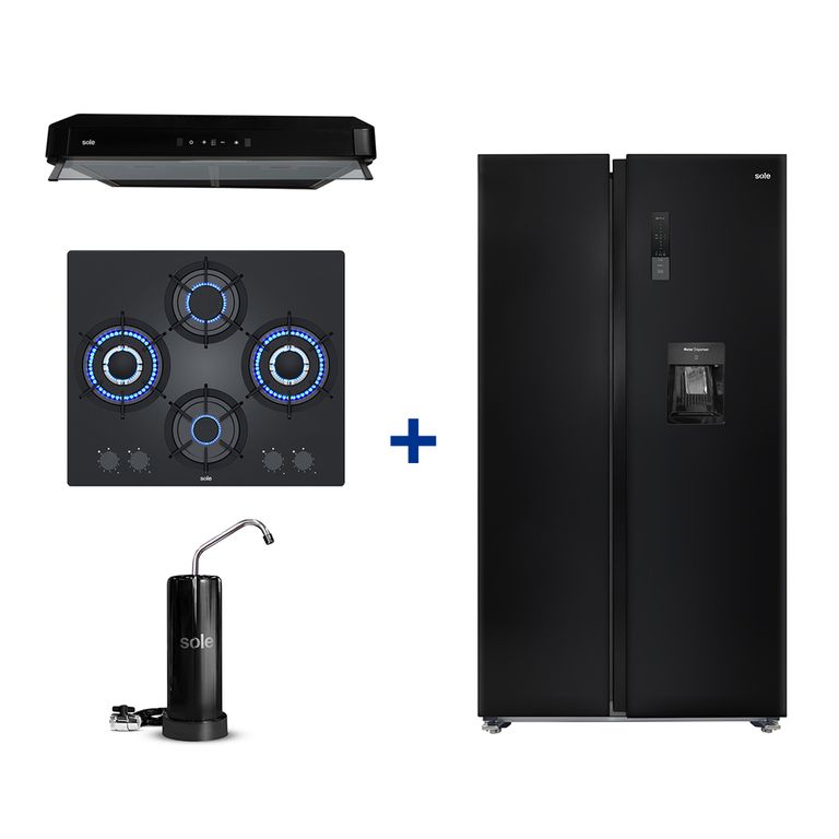 Combo Encimera Rubi Pro+Campana Gaia+Refri Montreal+Purificador Prime 5 años