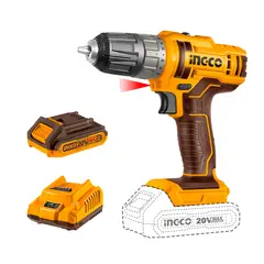 INGCO TOOLS - Taladro Atornillador 45nm Inalámbrica 20v Con Batcarg Ingco Naranja Claro 5060hz