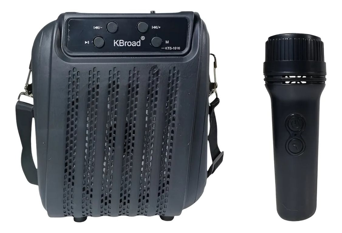 Parlante KTS-1916 4 Pulgadas Con Microfono Karaoke Portátil Negro