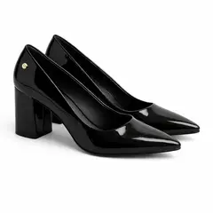 GENERICO - Zapato Reyna Negro taco 5 charol