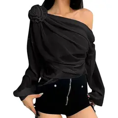 GENERICO - Camisas de manga larga hombro descubierto - Blusa Kelly