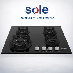 SOLE - Cocina Empotrable SOLCO034 4 Quemadores 60cm