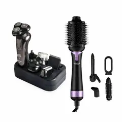 TAURUS - CEPILLO MOLDEADOR 5 EN 1 AIR STYLE PRO + AFEITADOR 9 EN 1 JETPRO