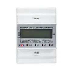 TKL - MEDIDOR DIGITAL TRIFASICO 4 HILOS PARA RIEL DIN