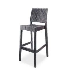 REY - Silla Bar Tavarua Ratán Taburete Alto Resistente para Cocina y Terraza - 010901