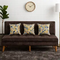 ARTSOFA - Banqueta Tres Cuerpos Toscana Moro Antifluido + Cojines Aleatorios