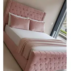 GENERICO - CAMA BOX TARIMA DECO PALO ROSA KING