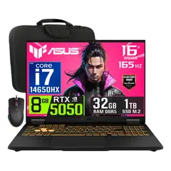 ASUS - Laptop TUF Gaming F16 intel core i7-14650HX Nvidia 8GB RTX5050 Ram 32gb 1tb ssd 16″ wuxga 165Hz