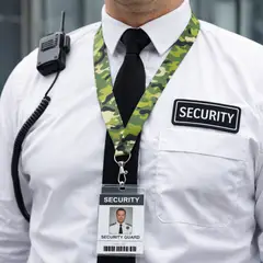 GENERICO - Lanyard Camuflado Porta Credencial y Llaves con Gancho Metálico Correa Cuello Resistente