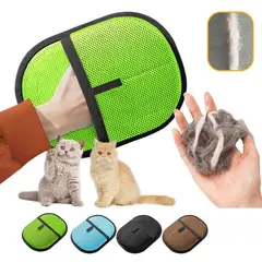 GENERICO - GUANTE QUITA PELOS Y PELUSA DE MASCOTAS PREMIUM MARRÓN