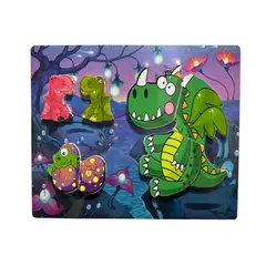 GENERICO - Rompecabeza de Dinosaurios con Huevo