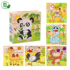 GENERICO - Rompecabeza Camello Didáctico en Forma de Cubo con 9 Piezas