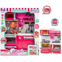 GENERICO - Set de cocina para barbie 18 piezas ROSADO