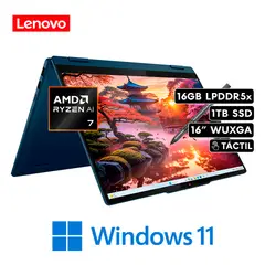 LENOVO - LAPTOP IDEAPAD 5 2-IN-1 RYZEN AI 7 350 RAM 16GB DISCO 1TB SSD 16" WUXGA WIN11