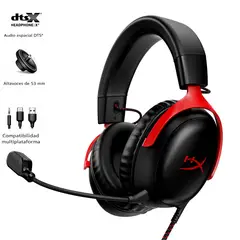 HYPERX - Audifonos Cloud III 3 Negro/red 727A9AA
