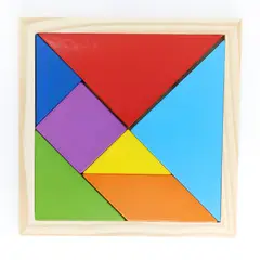 GENERICO - Tangram de Madera Juego Didáctico Educativo con 7 Piezas
