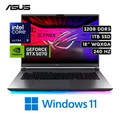ASUS - LAPTOP ROG Strix G18 Core Ultra 9-275HX RTX5070 8GB 32GB RAM 1TB SSD 18″ 2.5K 240Hz WIN11