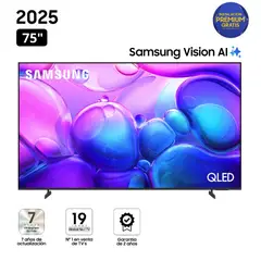 SAMSUNG - Televisor QLED 75" Smart TV 4K QN75Q6FA - Nuevo 2025