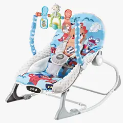 BABY CAM - Silla baby bouncer mecedora mesa de comer azul