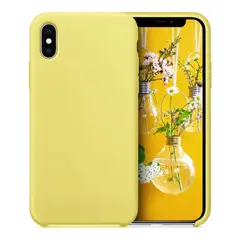 GENERICO - Case protector de silicona para Iphone XR Amarillo