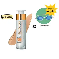 FREZYDERM - Velvet Sunscreen Color Face 50Ml + Lentes Natación Niños Aleatorio