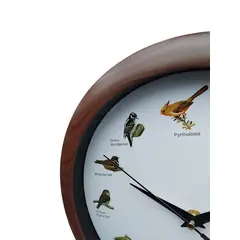 QUARTZ - Reloj de pared Temático canto horario con aves - decora sala terraza