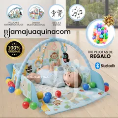 BABY - Gimnasio Interactivo y Alfombra «BABY JUNGLE» con Pelotas Blue