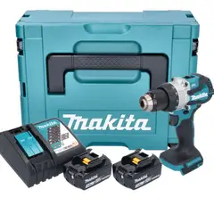 MAKITA - Taladro Percutor 1/2" 18V LXT BL 2 Bat y Carg DHP489RFJ