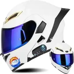 CES - CASCO MOTO DOBLE CERTIFICADO ECER DOT DOBLE VISOR BLANCO