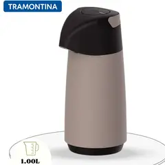 TRAMONTINA - Termo con Sifón 1 Lt Beige c/Negro -