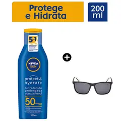 NIVEA - Bloqueador Solar Protect & Hydrate FPS 50 Frasco 200ml + LENTES