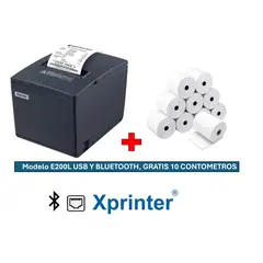 XPRINTER - Impresora ticketera termica 80mm USB BLUETOOTH y 10 Rollos