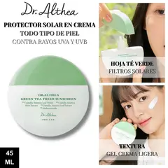 DR ALTHEA - Protector Solar en Crema Todo Tipo de Piel - Green Tea Fresh Sunscreen 45ml