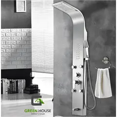 XM - COLUMNA DE DUCHA HIDROMASAJE CROMADO BRILLANTE ACERO INOXIDABLE 4 HIDROJETH