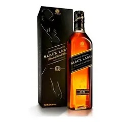 JOHNNIE WALKER - WHISKY BLACK LABEL 750 ML + Caja
