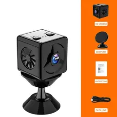 OEM - Mini cámara de Seguridad CUBO HD 1080P WiFi Visión Nocturna Ideal para Vigilancia Discreta del Hogar