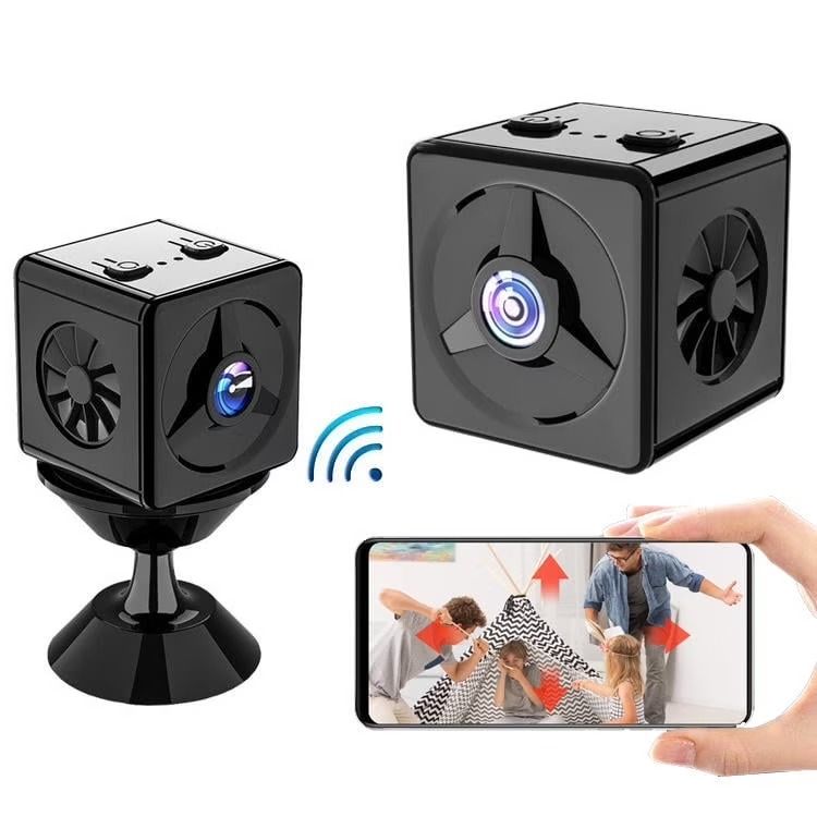 Mini cámara de Seguridad CUBO HD 1080P WiFi Visión Nocturna Ideal para Vigilancia Discreta del Hogar