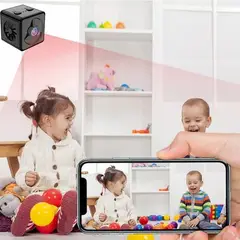 OEM - Mini cámara de Seguridad CUBO HD 1080P WiFi Visión Nocturna Ideal para Vigilancia Discreta del Hogar