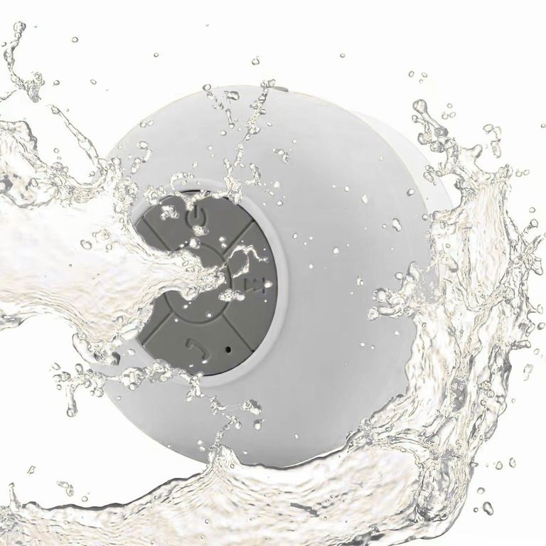Parlante de Ducha Bluetooth Manos Libres Micrófono Integrado Contesta Llamadas - Blanco - M