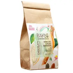 BAKAU - Nibs de Cacao Cubiertos en 3 Chocolates Zero Azúcar Negro con Leche y Blanco x 500g