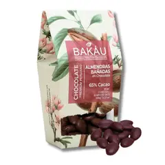BAKAU - Almendras Cubiertas en Chocolate 65% Cacao x 100g