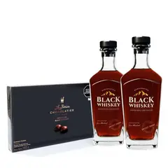 BLACK WHISKEY - COMBO 02 700ML + 01 CAJA DE BOMBONES LA IBERICA x 180GR