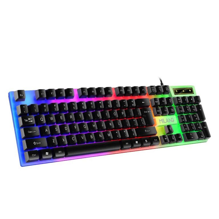 Teclado Para Computadora SUPER Gaming Negro Con Luces RGB