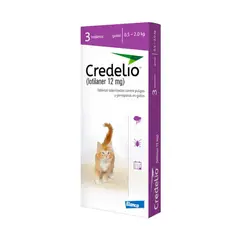 CREDELIO - Antipulgas para Gatos Pequeños (0.5 a 2 kg) - 12 mg