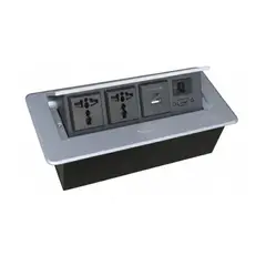 OPALUX - Tomacorriente para mueble 2 tomas HDMI RJ45 USB