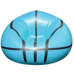 GENERICO - Sofá Inflable Cómodo para Cuarto Jardín - Pelota de Básquet Celeste